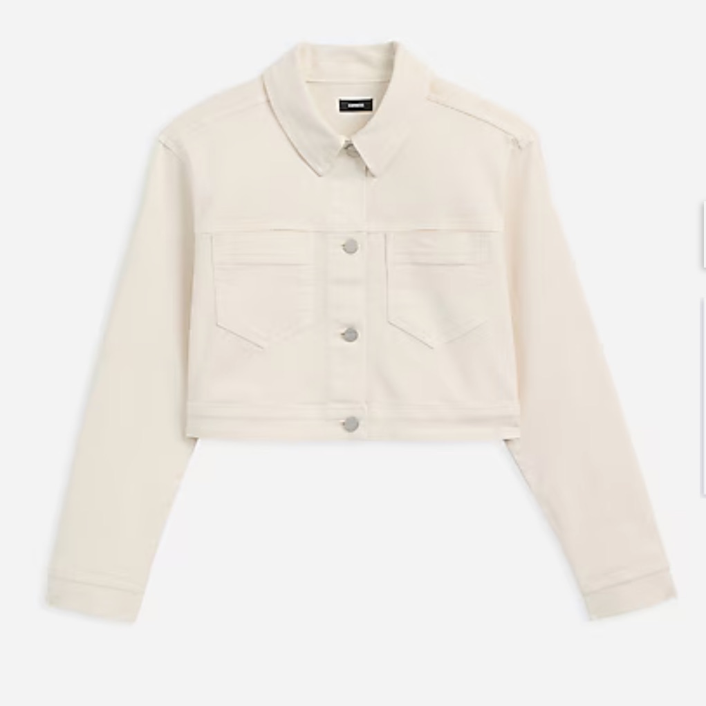 Express Cream Button-Up Jacket